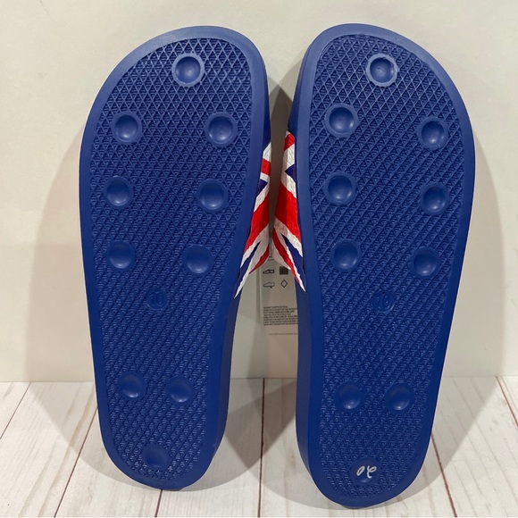 NWT Adidas Adilette Great Britain Slide Sandal Mens size 10 G55377 Blue White. - Picture 15 of 15